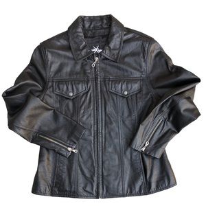 Genuine Leather Vintage 80s Wilson’s Maxima Moto Jacket